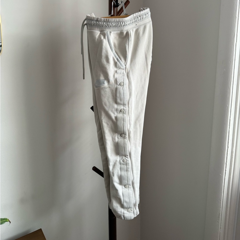 Nike White Button-Up Joggers